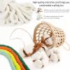 LEREATI Thick Macrame Cord 10mm x 32.8 Feet Macrame Rope Yarn Braided Cotton Cord, 3-Ply Twisted Natural Cotton Rope for DIY Crafts Wall Hangings Plant Hangers Knotting Home Decoration (Light Grey) view 4