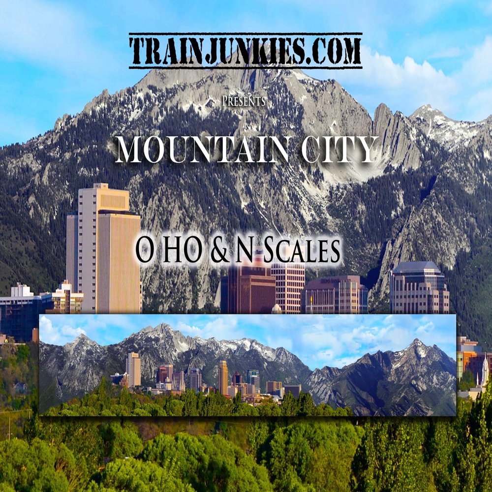 Mountain City Model Railroad Backdrop (HO Scale)