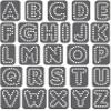 Rhinestone Genie Font-Rounded 1.5" Magnetic Rhinestone Template, Black (RT1-FON306) view 1