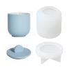 BOOWAN NICOLE Nordic Simple Style Cement Candle Jar Silicone Mold Concrete Candle Container Mould Home Decor Vessel view 1