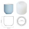 BOOWAN NICOLE Nordic Simple Style Cement Candle Jar Silicone Mold Concrete Candle Container Mould Home Decor Vessel view 2