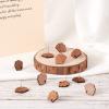 PH PandaHall 20 Pairs Walnut Wood Fan Shape Earring Findings 13.5x17mm Coconut Brown Dangle Stud Pendants with 316 Stainless Steel Pin for DIY Wooden Earrings Making view 3