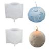 MUAECH Earth&Moon Candle Molds for Candle Making, 3D Globe Shaped Epoxy Resin Mold Exterior of Earth Model Aromatherapy Mold, DIY Silicone Scented Candle Molds Soap Molds Desktop Ornaments view 1