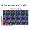 Erosebridal Mushroom Fabric by The Yard, Cute Plant Upholstery Fabric, Ombre Cartoon Kawaii Decorative Neon Star Indoor Outdoor DIY Art Waterproof Purple Teal, 10 Yards view 2
