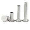 50 Pieces 304 Stainless Steel Large Flat Head Half Hollow Shank Rivets,for DIY Craft Decoration Etc.M5x45mm view 1