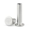50 Pieces 304 Stainless Steel Large Flat Head Half Hollow Shank Rivets,for DIY Craft Decoration Etc.M5x16mm view 2