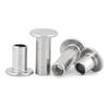 50 Pieces 304 Stainless Steel Large Flat Head Half Hollow Shank Rivets,for DIY Craft Decoration Etc.M5x16mm view 4