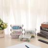 BTSKY 6 Pack Small Clear Plastic Storage Box with Lid Mini Sewing Box Organizer with Black Latch Stackable Craft Storage Containers Small Organizer Box for Stationery, Jewelry, and More view 4