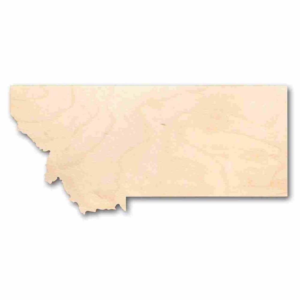 Unfinished Wood Montana Shape State Craft up to 46" DIY 7" / 1/4"