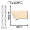 Unfinished Wood Montana Shape State Craft up to 46" DIY 7" / 1/4" view 2
