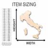 Unfinished Wood Italy Shape 3 Pieces Country Craft up to 46" DIY 18" / 1/8" view 2
