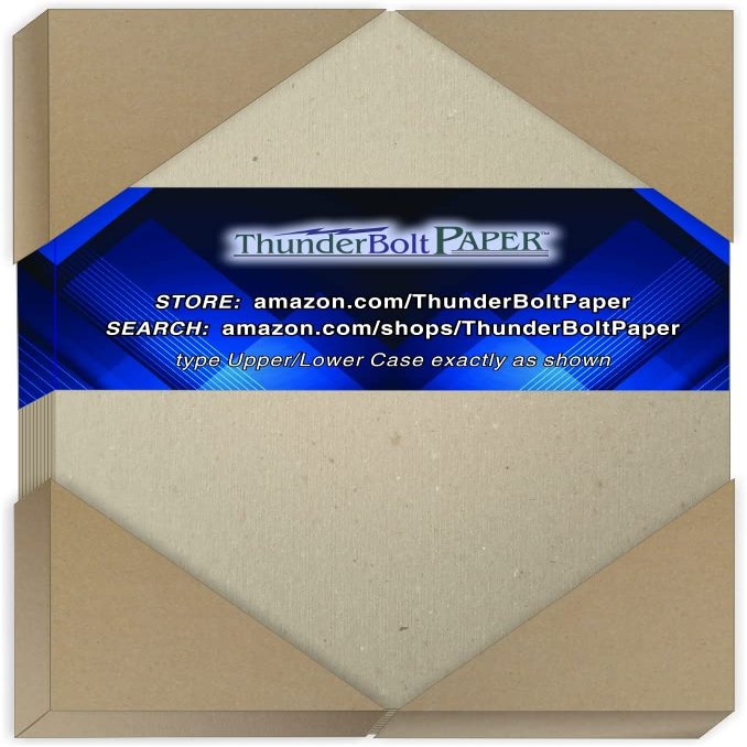 75 Sheets Chipboard 46pt (Point) 3.5 X 5.5 Inches Medium Weight Photo|Card Size .046 Caliper Thickness Cardboard Craft|Packing Brown Kraft Paper Board