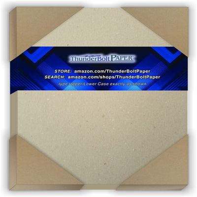 50 Sheets Chipboard 46pt (Point) 4.25 X 5.5 Inches Medium Weight One Fourth Letter Size .046 Caliper Thickness Cardboard Craft and Packing Brown Kraft Paper Board