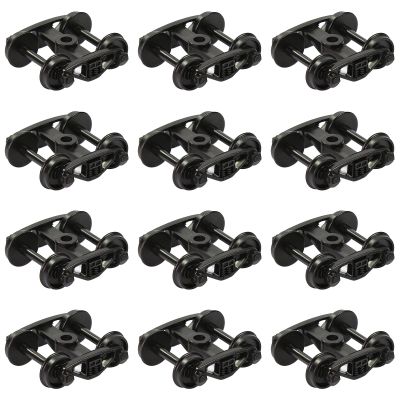 12pcs Model Train Bogie with Plastic Wheels 1:87 HO Scale 33" Model Railway Accessories (Style B)