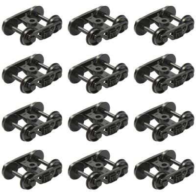 12pcs Model Train Bogie with Plastic Wheels 1:87 HO Scale 33" Model Railway Accessories (Style C)