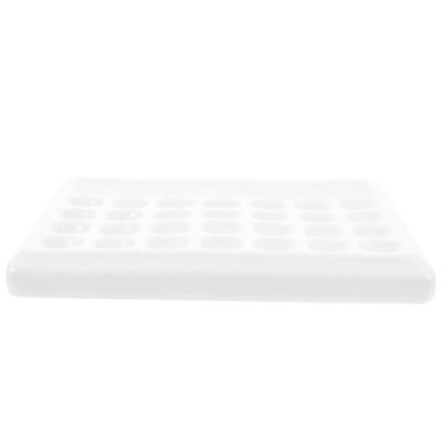 Ciieeo 1pc Ceramic Watercolor Tray Multi-Hole Artist Mixing Palette for Painting Easy to Clean for Students Professionals Compact Design for Travel Storage