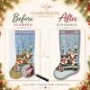 Cross Stitch Kits for Adults Stamped Personalized Christmas Stockings Cute Santa Claus Red Truck Needlepoint Counted Easy Cross-Stitch Patterns for Beginners, Embroidery Kit for Holiday Home Decor DIY view 4