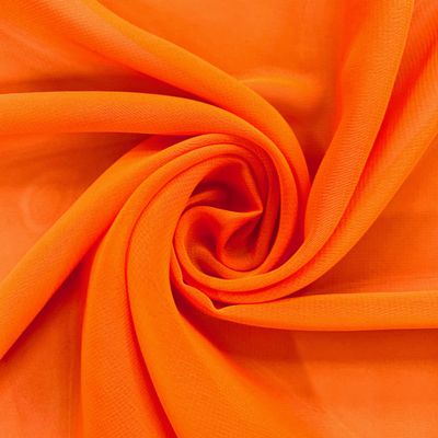 Danielle NEON Orange Polyester Hi-Multi Chiffon Fabric by The Yard - 10075