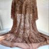 Averie Bronze Geometric Butterfly Sequins on Mesh Lace Fabric by The Yard - 10113 view 2