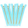 2 5 10 pcs Jeans Zippers #5 Brass Closed Bottom Metal Zippers with Locking Slider - Pink Blue Brown Burgundy Grey Black Green Natural Hot Pink Turquoise (4" - 10 Zippers, Light Blue/Aqua) view 1