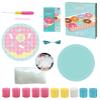 BOX CANDIY Totally Deco Donut Latch Hook Hooked Rug Pillow Kit to Make and Display view 4
