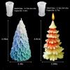 4PCS Christmas Tree Silicone Mold, 3D Candle Molds for Candle Making, Tree Shaped Silicone Epoxy Resin Mold, Ornament Mould for DIY Wax Candle Soap Art Craft Cake Chocolate Home Decor view 2