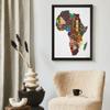 QAZWSX 5D Diamond Painting African Map of Africa in Pattern Style Full Drill by Number Kits, DIY Craft Paint with Diamonds Arts Embroidery Cross Stitch Decorations 30 x 40 cm / 12 x 16 inch view 3