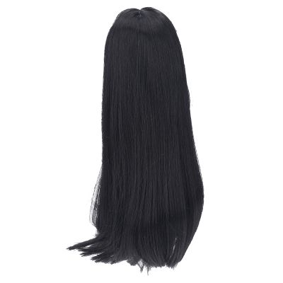 Zerodis 13 BJD SD Doll Hair Wig,2124cm Soft High Temperature Silk Long Straight Mohair Doll Hair with Bangs for Dress Up 13 BJD Doll Wig Black