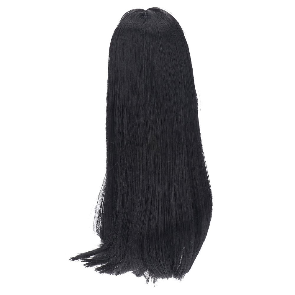 Zerodis 13 BJD SD Doll Hair Wig,2124cm Soft High Temperature Silk Long Straight Mohair Doll Hair with Bangs for Dress Up 13 BJD Doll Wig Black