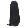 Zerodis 13 BJD SD Doll Hair Wig,2124cm Soft High Temperature Silk Long Straight Mohair Doll Hair with Bangs for Dress Up 13 BJD Doll Wig Black view 1