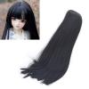 Zerodis 13 BJD SD Doll Hair Wig,2124cm Soft High Temperature Silk Long Straight Mohair Doll Hair with Bangs for Dress Up 13 BJD Doll Wig Black view 4