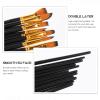 Operitacx 12pcs Hair Artist Paint Brush Watercolor Oil Painting Versatile Fine Detail Brushes Birch Handles for Beginners and Professionals view 3