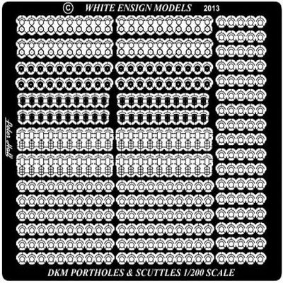 White Ensign Models 1/200 Kriegsmarine Portholes & Scuttles Photoetch Enhancement Parts