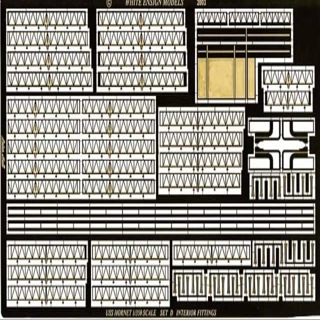 White Ensign Models 1/350 USS Hornet Hangar Deck Photoetch Enhancement Parts