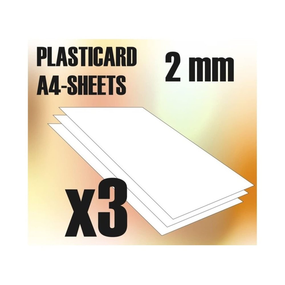 ABS Plasticard A4 - 2 mm COMBOx3 sheets