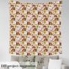 Cartoon Farm Scenary Fabric for Decoration and DIY Projects,Rustic Farmhouse Style Animals Fabric by The Yard,Nature Botanical Trees Soft Flannel Polyester Sewing Craft,5 Yards,180" L x 59" W view 4