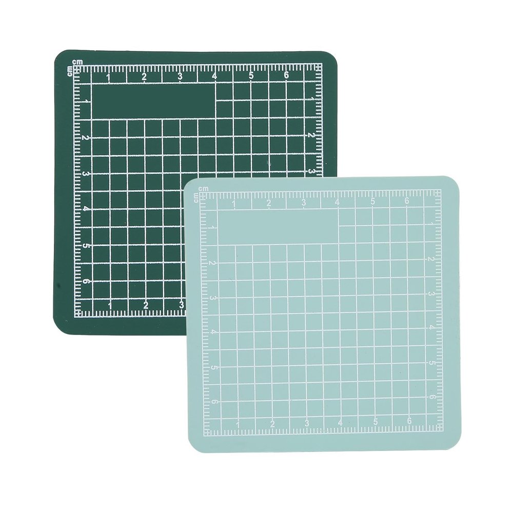 2pcs Mini Cutting Pad, Self Healing Craft Mat Small Sewing Cutting Mat Rotary Fabric Mat Non Slip 8x8cm Mini Cut Board for Scrapbooking Quilting Sewing Accessories