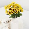 Factory Direct Craft Group of 4 Yellow Artificial Mini Sunflower Bushes for Arranging and Decorating | 11" H view 1