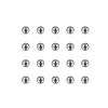 HARFINGTON 20pcs Beads 5mm Stainless Steel 3mm Hole Dia Bead for DIY Crafts, Silver Tone view 1