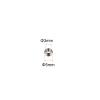 HARFINGTON 20pcs Beads 5mm Stainless Steel 3mm Hole Dia Bead for DIY Crafts, Silver Tone view 2