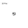 HARFINGTON 20pcs Beads 5mm Stainless Steel 3mm Hole Dia Bead for DIY Crafts, Silver Tone view 3