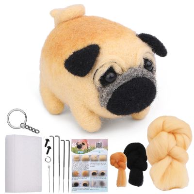 QMNNMA Needle Felting Kits, Needle Felting Supplies Kits with Tools, Animals Needle Felting Set with Foam Mat, Felting Kit for DIY Handcraft and Craft Project