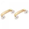 uxcell Arch Bridge Buckle, 2Pcs 1.18 Inch Metal D-Ring Connector Buckles Shackle for Bag Hanger Purse Strap DIY Craft, Gold Tone view 1