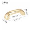 uxcell Arch Bridge Buckle, 2Pcs 1.18 Inch Metal D-Ring Connector Buckles Shackle for Bag Hanger Purse Strap DIY Craft, Gold Tone view 2