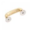uxcell Arch Bridge Buckle, 2Pcs 1.18 Inch Metal D-Ring Connector Buckles Shackle for Bag Hanger Purse Strap DIY Craft, Gold Tone view 3