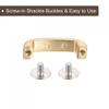 uxcell Arch Bridge Buckle, 2Pcs 1.18 Inch Metal D-Ring Connector Buckles Shackle for Bag Hanger Purse Strap DIY Craft, Gold Tone view 4