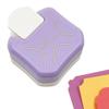 ANNIKEEY 3 in 1 Paper Corner Rounder, 3 Shapes Punches for Paper Crafts, Corner Cutter, Purple view 1