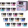 LET'S RESIN Mica Powder, 18 Jar Chameleon Mica Powder, Color Shift Powder for Epoxy Resin/Tumbler, Chrome Powder Pigment for Nails Art, Painting,Soap Making, Candle Making view 1