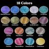 LET'S RESIN Mica Powder, 18 Jar Chameleon Mica Powder, Color Shift Powder for Epoxy Resin/Tumbler, Chrome Powder Pigment for Nails Art, Painting,Soap Making, Candle Making view 2