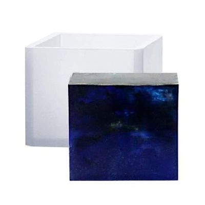 Large Square Cube Silicone Mould Crystal Epoxy Transparent Deep Resin Casting Molds DIY Craft Tools 2.55 Inch